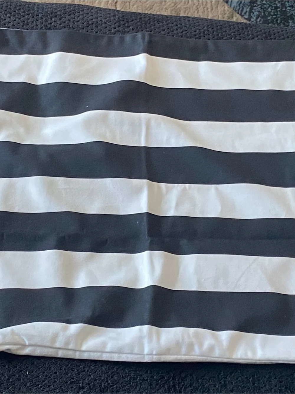 Black and White Striped Decorative Throw Pillow cases 16x16